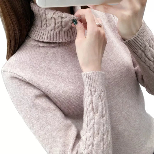 Women Turtleneck Pullover Autumn Winter Sweaters