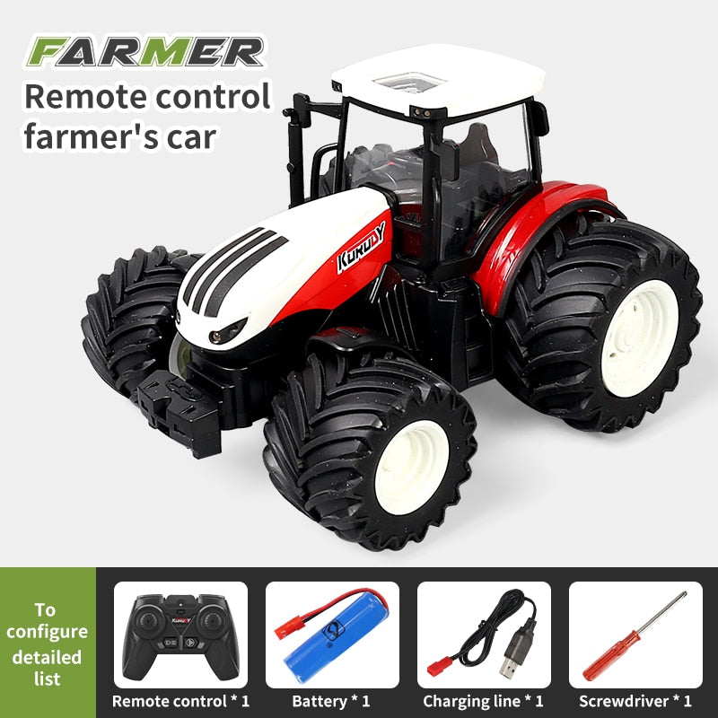 Radio Controlled Farm Tractor with Trailer with Farm Animals