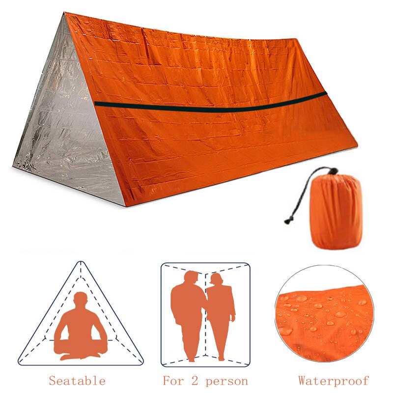 Thermal Waterproof Emergency Sleeping Bag and Raincoat