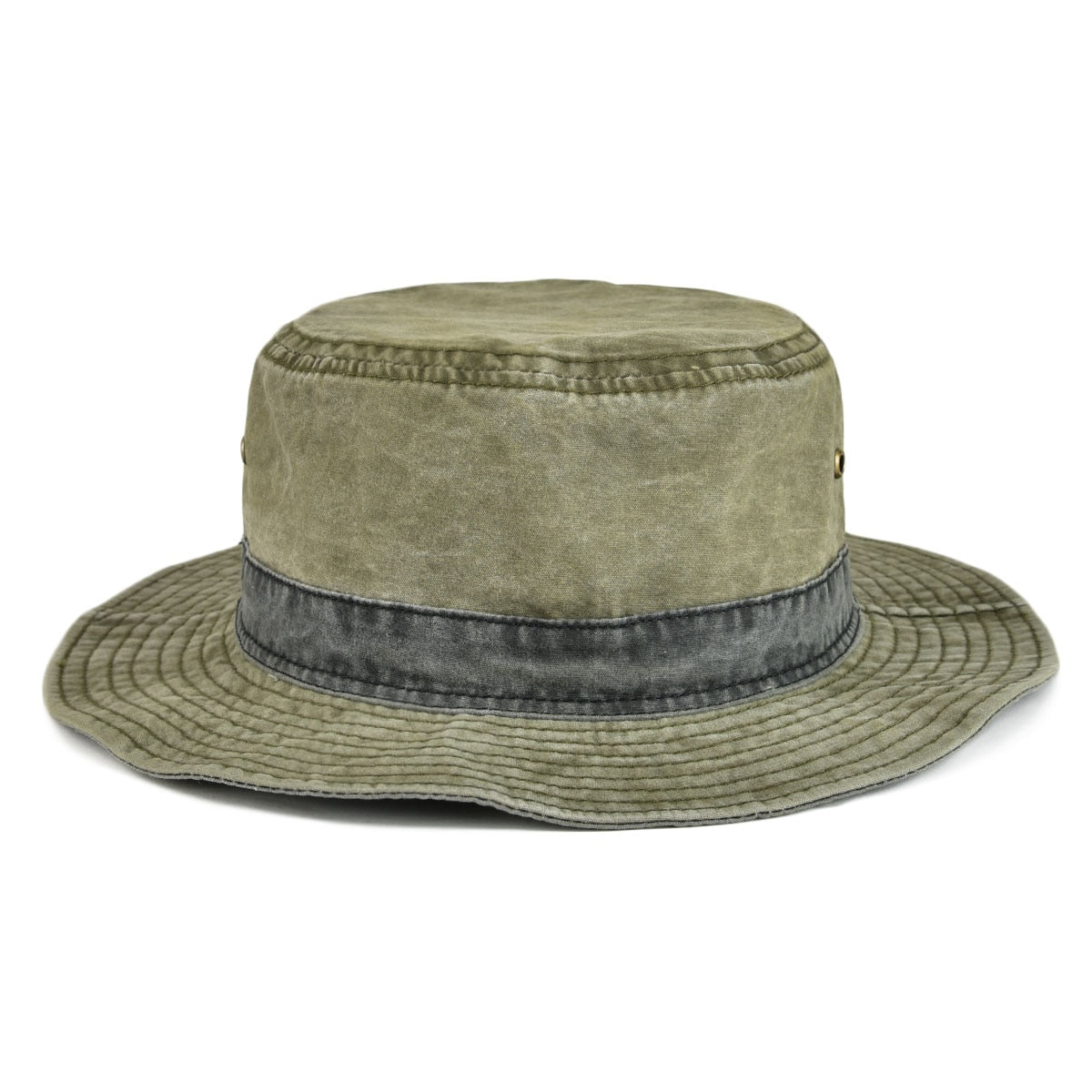 Washed Cotton UV400 Sun Protection Outdoor Panama Bucket Hat