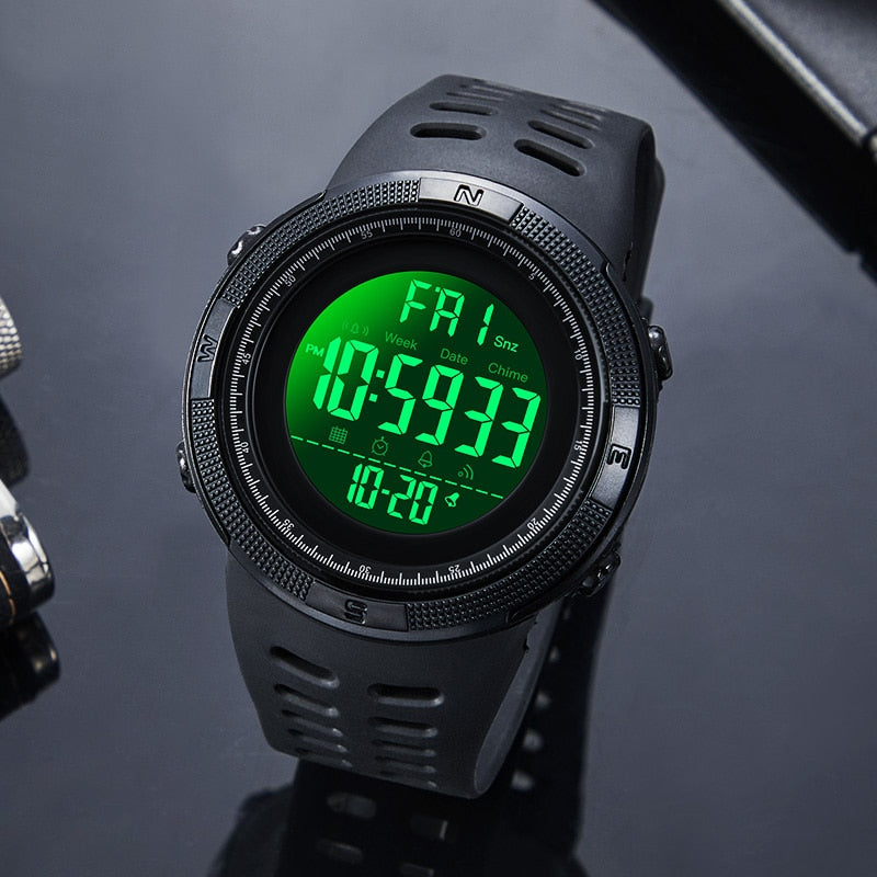 Outdoor Alarm Clock 5Bar Waterproof Multifunction Sport Watch