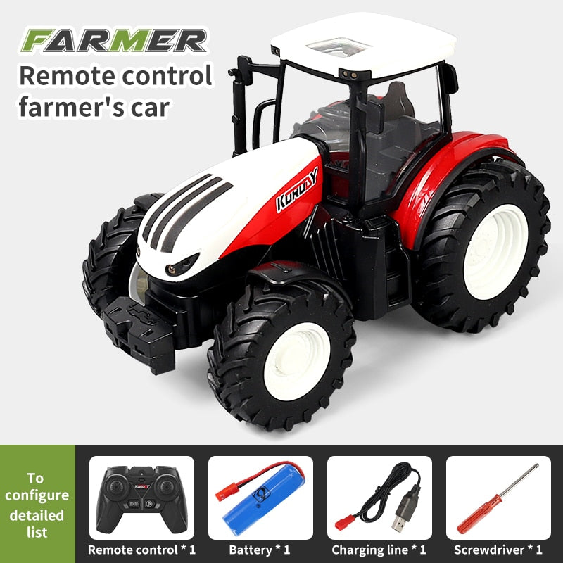 Radio Controlled Farm Tractor with Trailer with Farm Animals