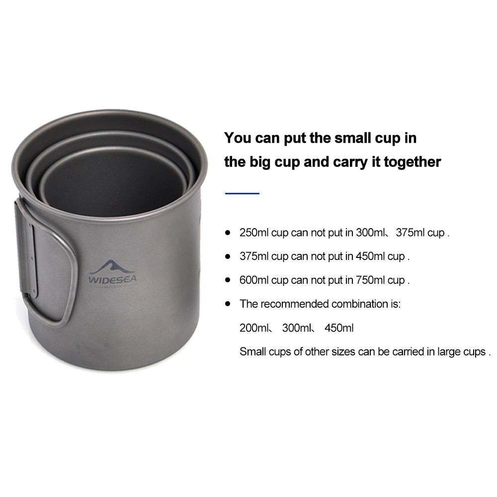 Titanium Camping Hiking Trekking Mug