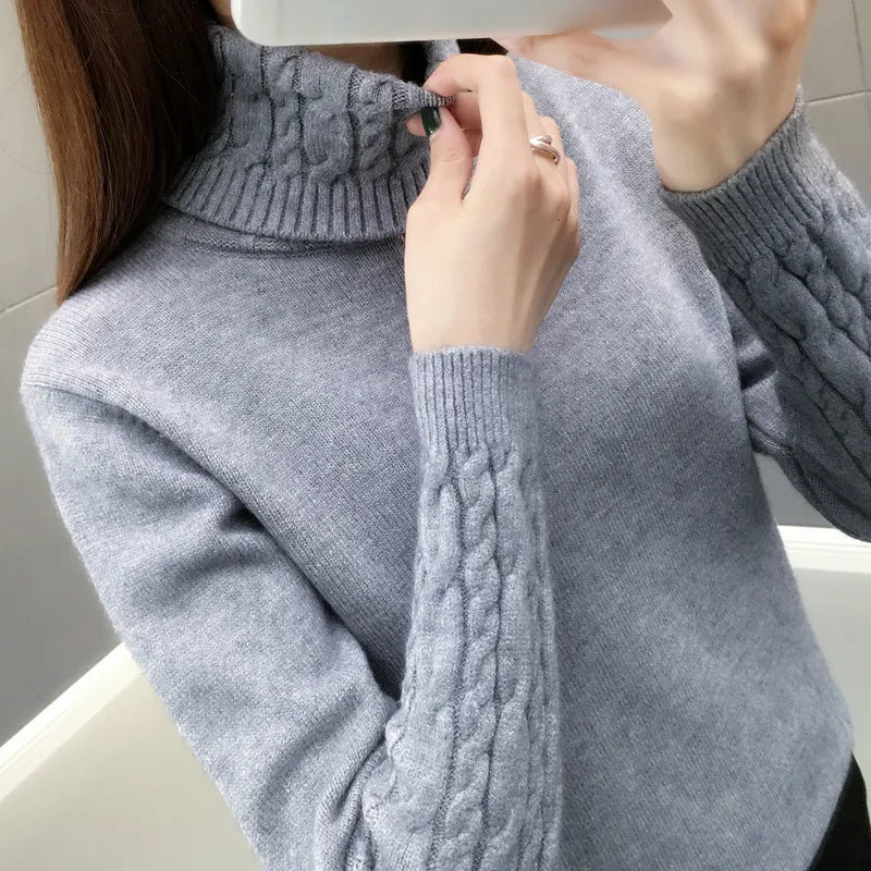 Women Turtleneck Pullover Autumn Winter Sweaters