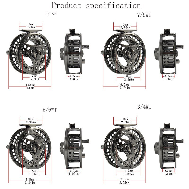 ANGLER DREAM Aluminum Fly Fishing Reel