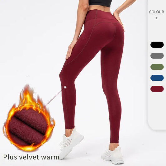 Women's Fitness Winter Stretchy Running Tights Leggings