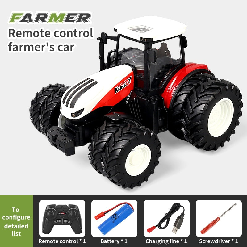 Radio Controlled Farm Tractor with Trailer with Farm Animals