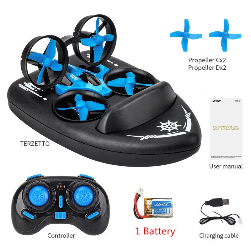 Remote Control Three Mode Quadcopter Boat Helicopter UAV