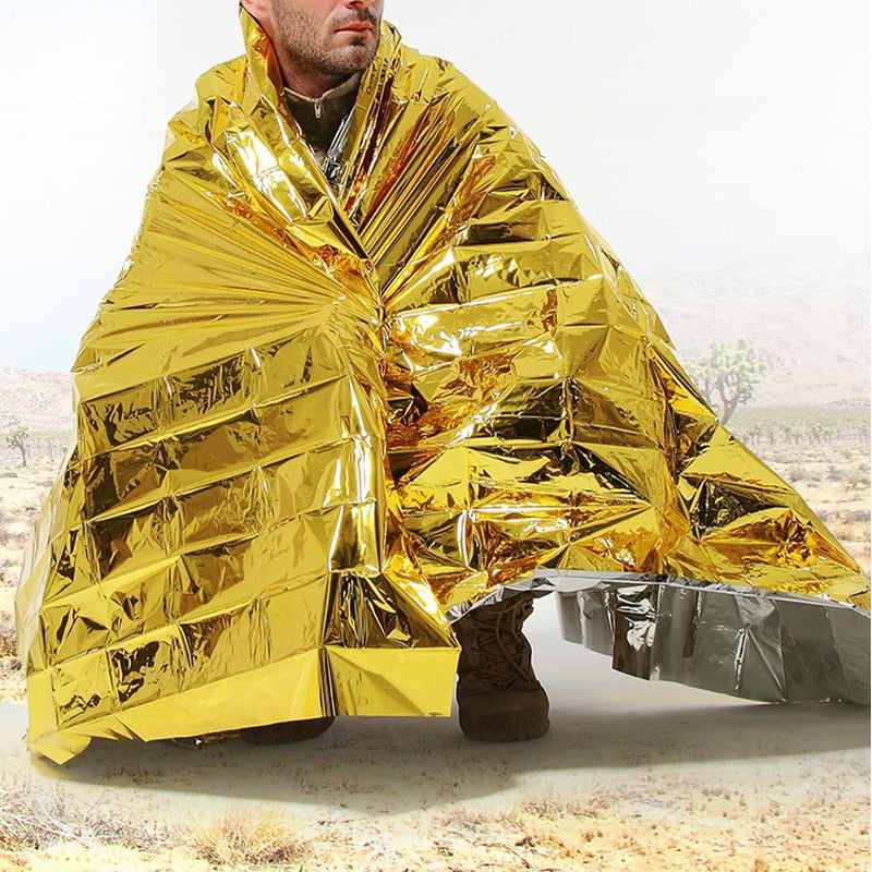 First Aid Military Rescue Windproof Waterproof Foil Thermal Emergency Blanket