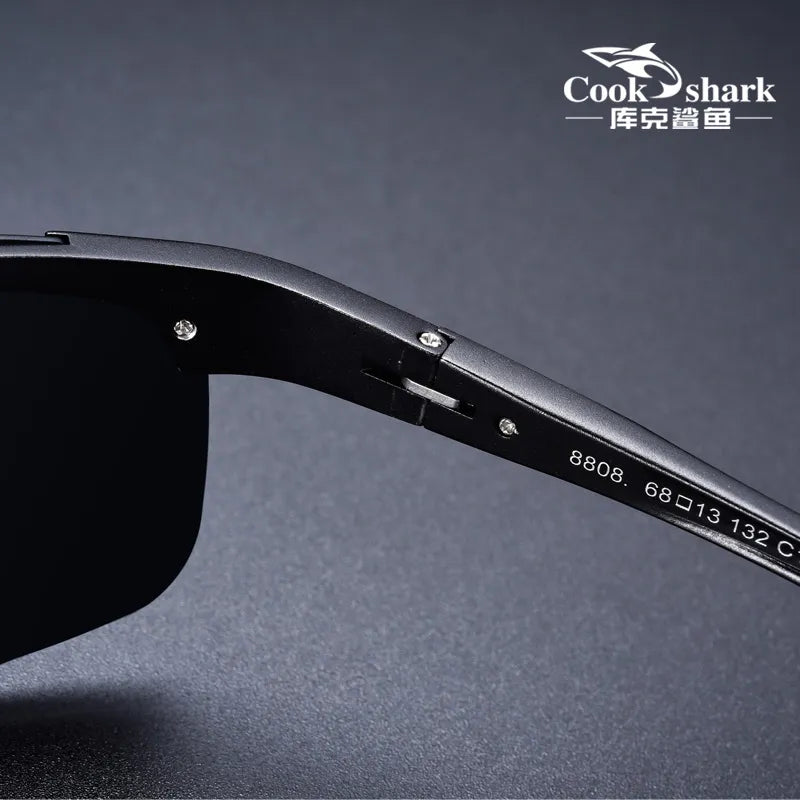 Cook Shark's aluminum magnesium men's HD polarized drivers color sunglasses