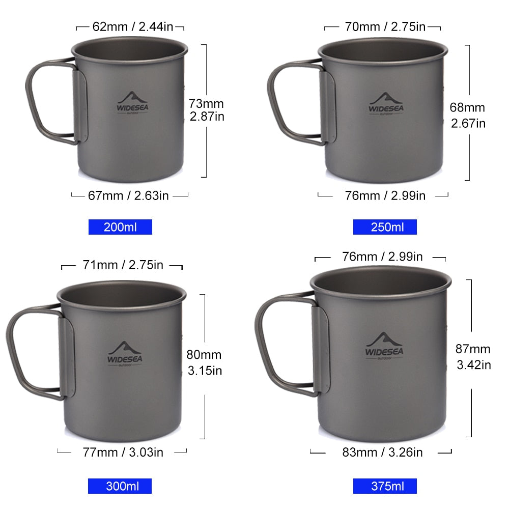 Titanium Camping Hiking Trekking Mug