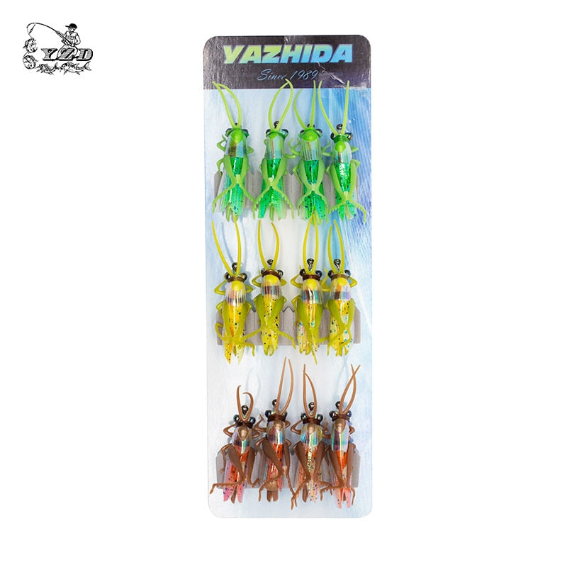 Grasshopper Dry Fly Fishing Flies 4pcs/12pcs