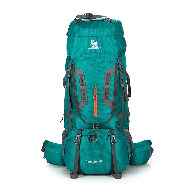 80L Nylon Camping Hiking Backpack With Aluminum alloy frame