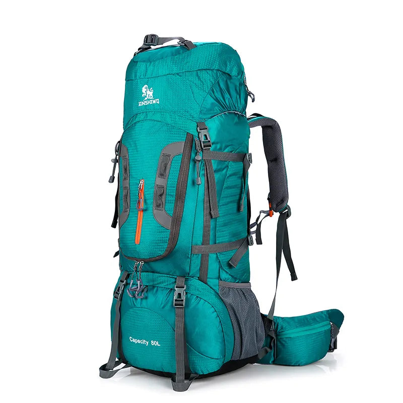 80L Nylon Camping Hiking Backpack With Aluminum alloy frame