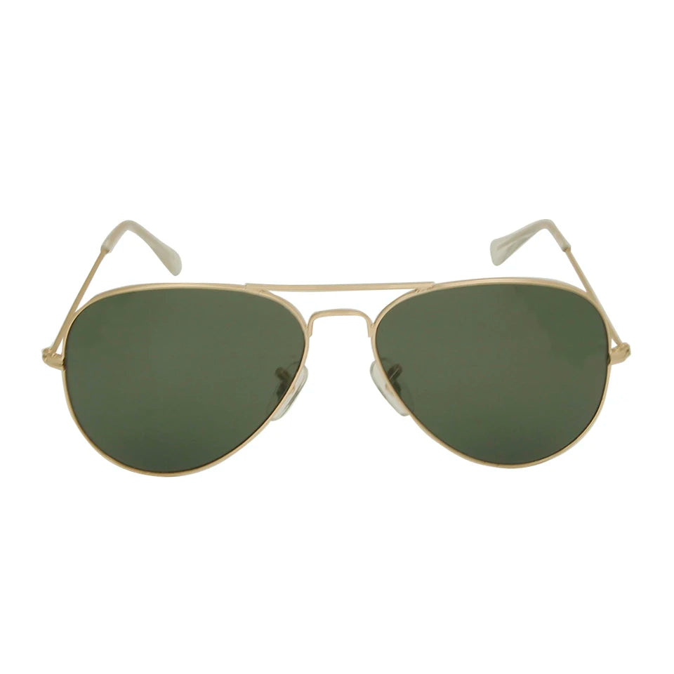 Pilot Sunglasses Ladies and Men Green Glasses Lens Rays Sun Glasses