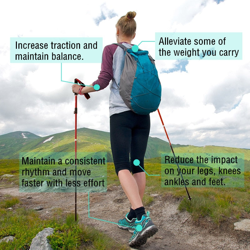 Naturehike Folding Nordic Walking HikingTrekking Poles