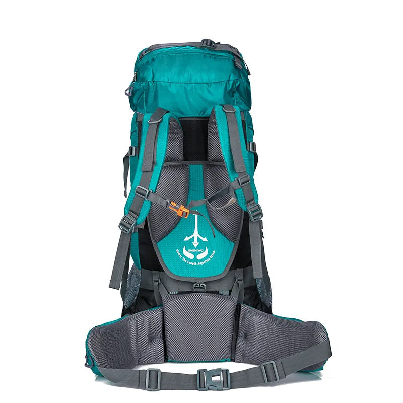 80L Nylon Camping Hiking Backpack With Aluminum alloy frame