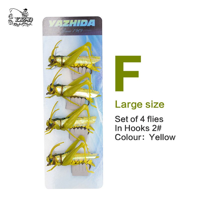 Grasshopper Dry Fly Fishing Flies 4pcs/12pcs