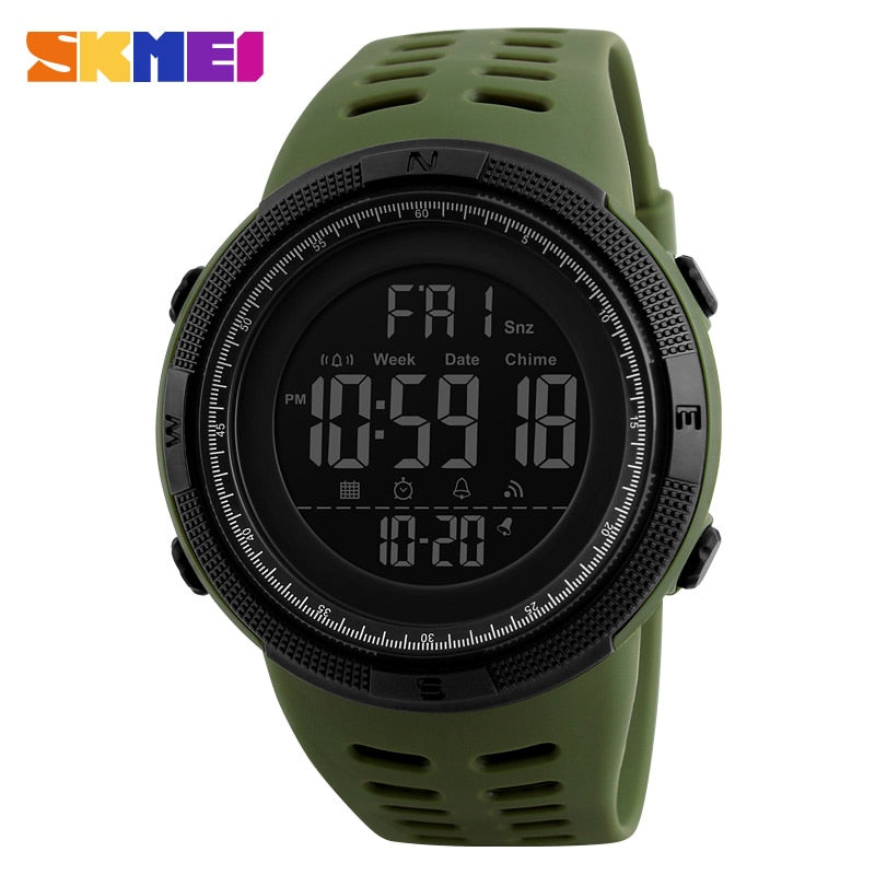 Outdoor Alarm Clock 5Bar Waterproof Multifunction Sport Watch