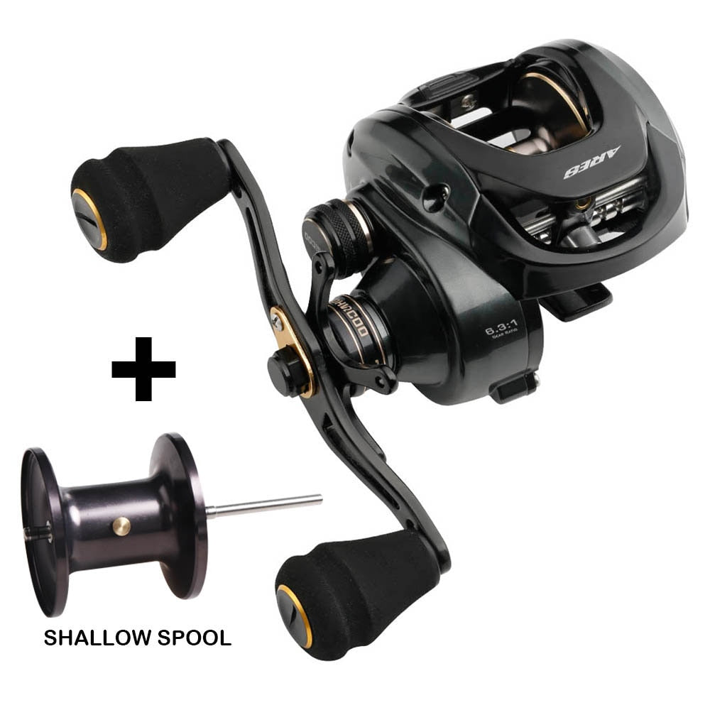 ARES 6.3:1 Gear Ratio 12kg Max Drag Aluminum Baitcasting Reel