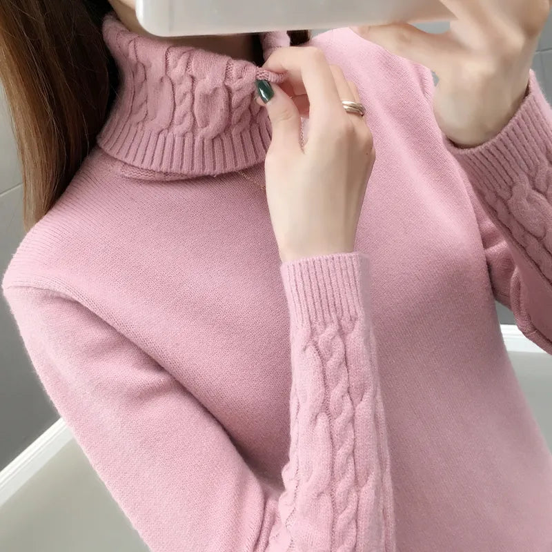 Women Turtleneck Pullover Autumn Winter Sweaters