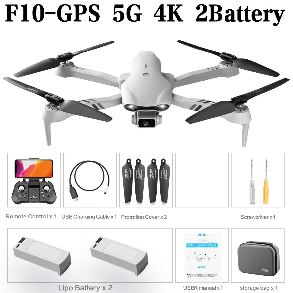 4DRC 4K HD Dual Camera GPS 5G Wifi FPV Foldable Quadcopter RC Drone