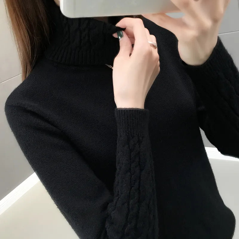 Women Turtleneck Pullover Autumn Winter Sweaters