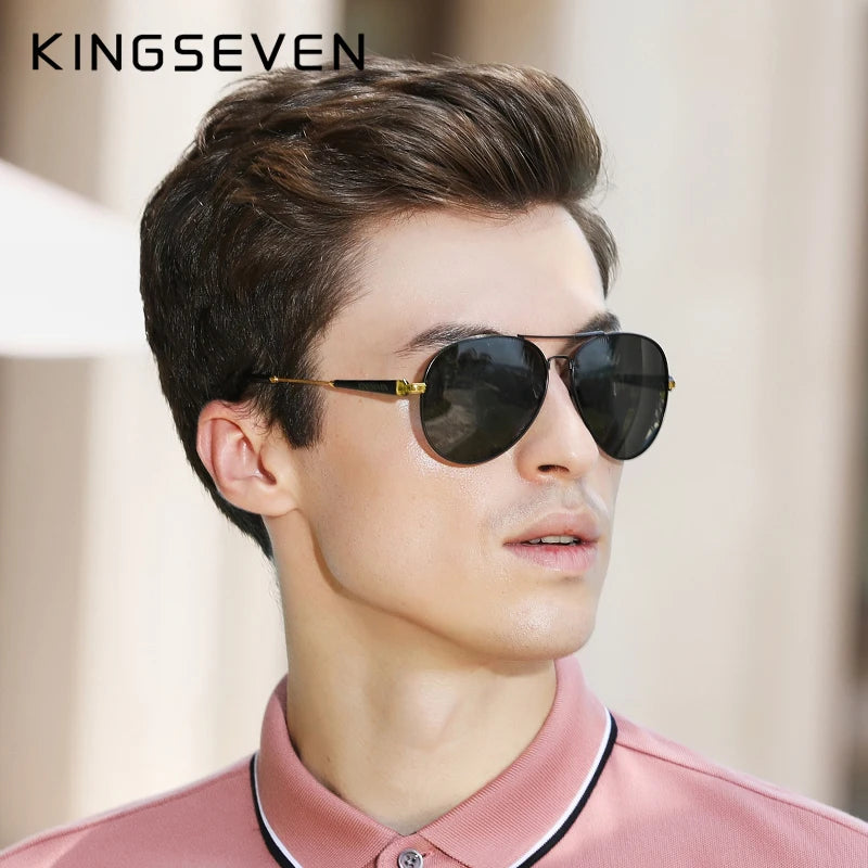 Men‘s Driving Aluminum 2023 Sunglasses Polarized Pilot Frame Anti-Glare Mirror Lens