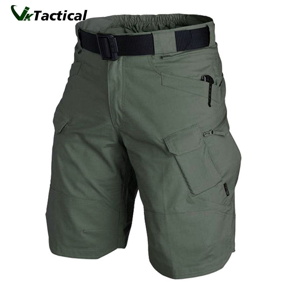 Men Urban Military Style Quick Dry Multi pocket Waterproof Wear Resistant Cargo Shorts