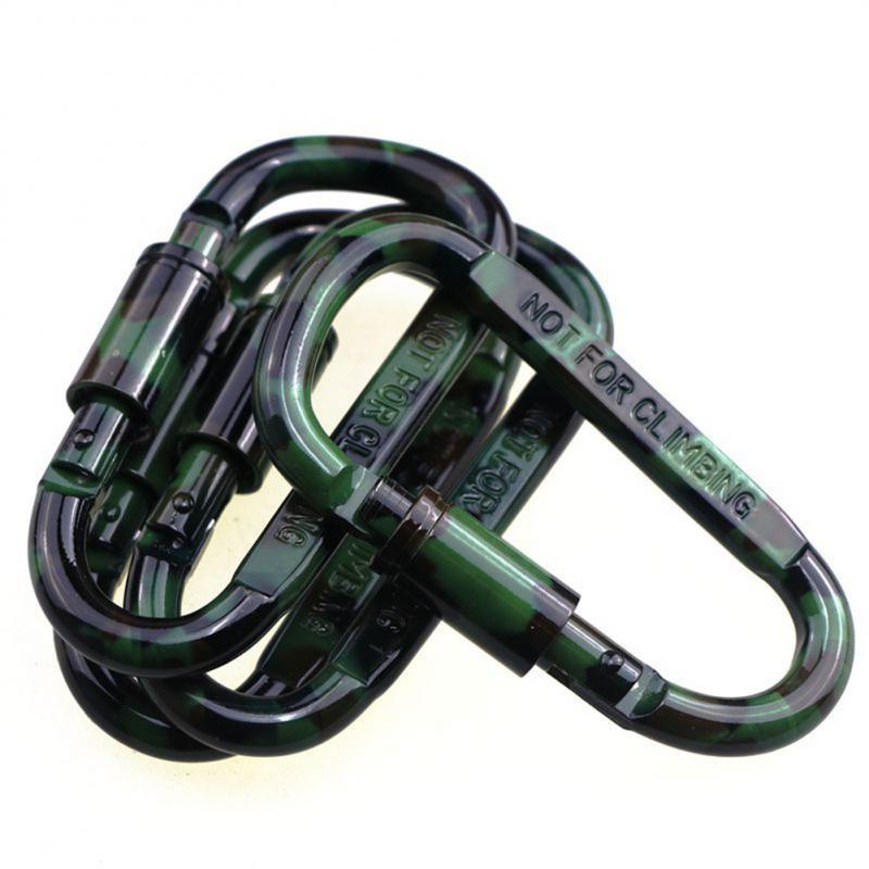 Multi Survival Gear Travel Hiking Climbing Aluminum Alloy Locking Clasp Type D Carabiner