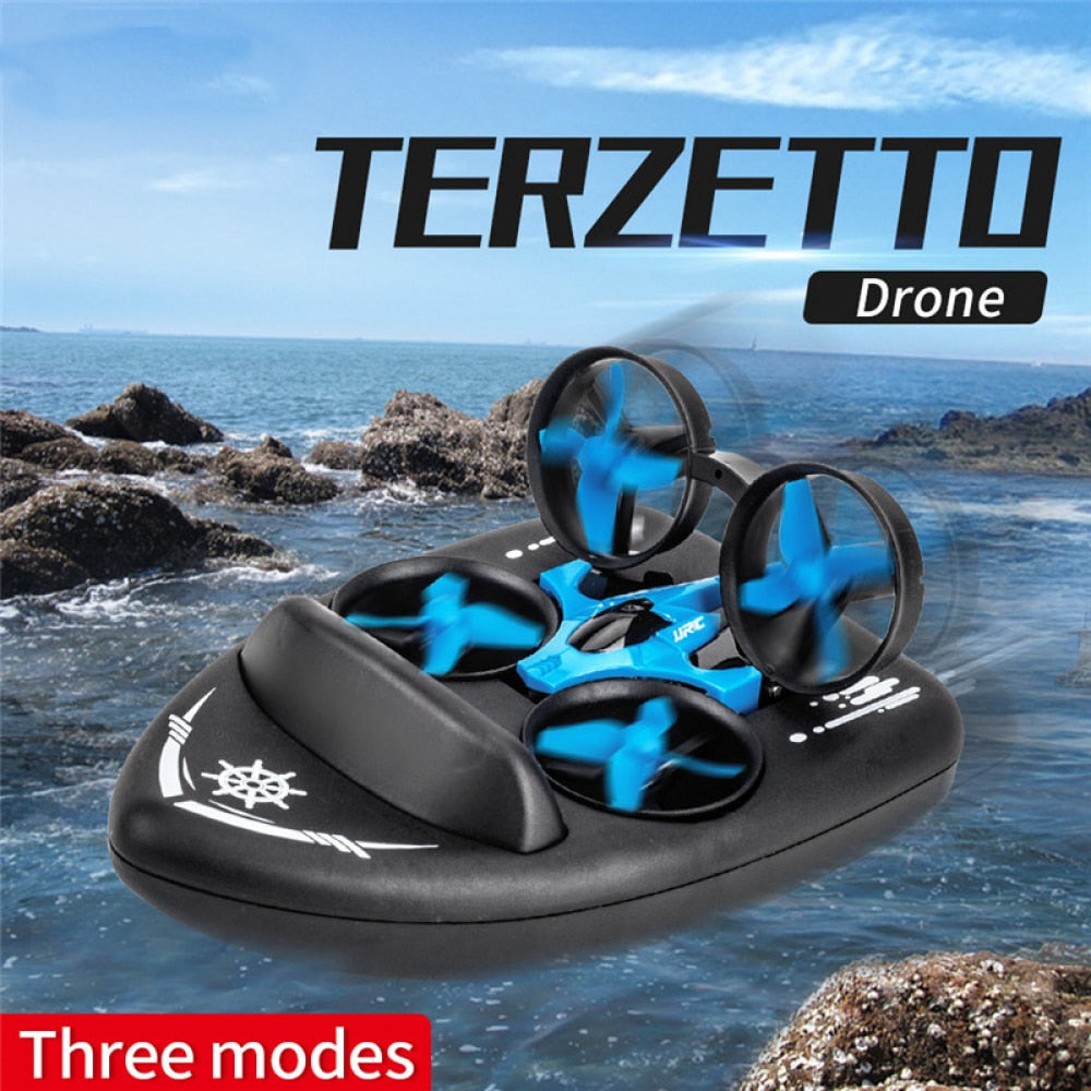 Remote Control Three Mode Quadcopter Boat Helicopter UAV