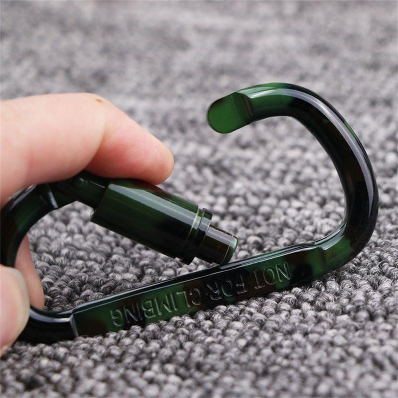 Multi Survival Gear Travel Hiking Climbing Aluminum Alloy Locking Clasp Type D Carabiner