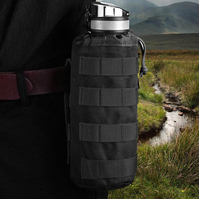 Adjustable Drawstring Tactical Water Bottle Bag