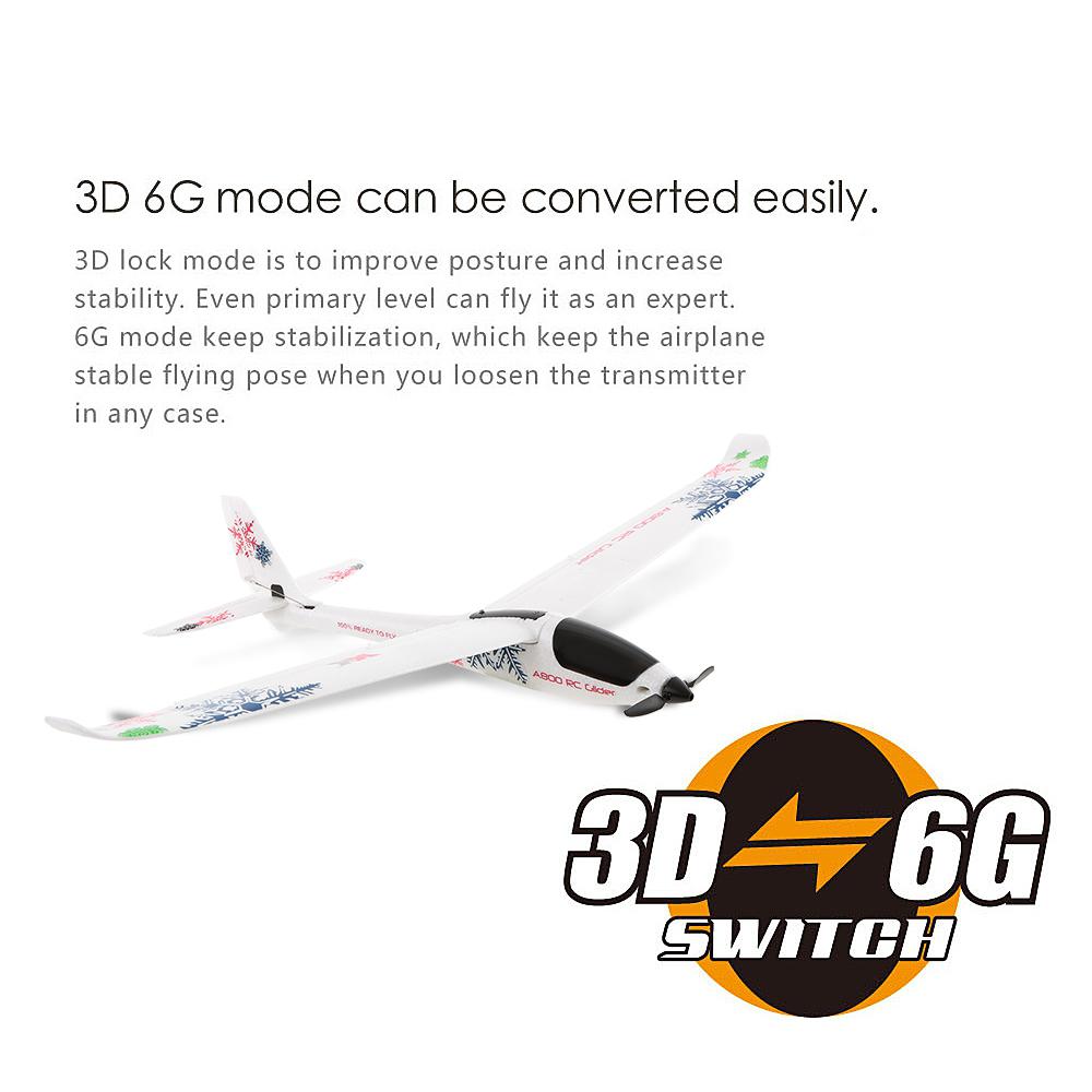 XK A800 4CH 3D/6G System Remote Control Glider