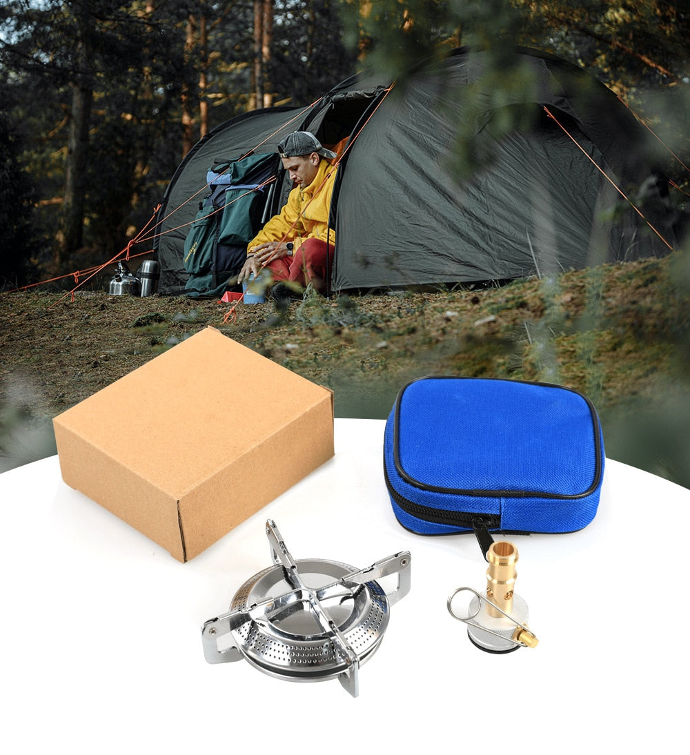 Windproof  Portable Foldable Backpack Electronic Stove Head Camping Gas Stove