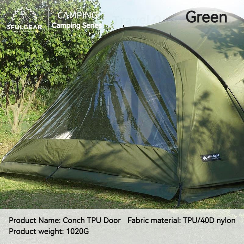 Nylon 3-4P PU3000MM Chimney Tent Four Season Tunnel Awning Tent