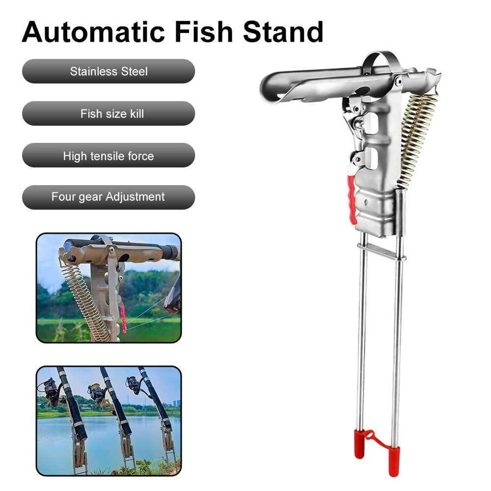 Automatic Fishing Bracket Sea Pole Throwing Rod To Insert Spring Bracket Rod Pole Lifter Fishing Gear Fishing Tools