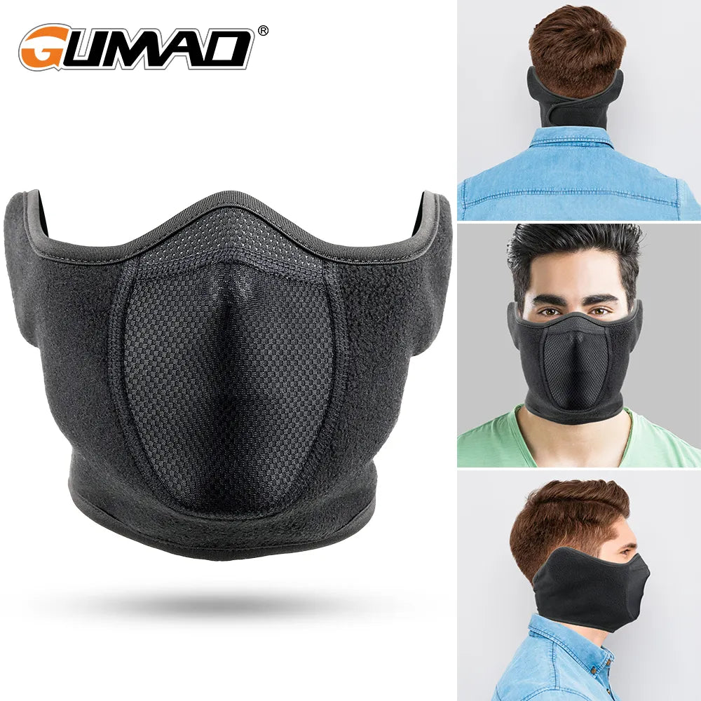 Cold Weather Ear Cover Fleece Thermal Neck Scarf and Mask Face