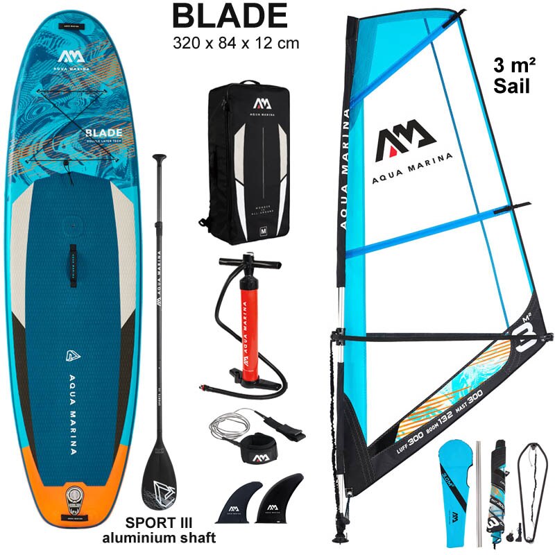 AQUA MARINA BLADE inflatable 320*84*12CM  stand up paddle board sailboard