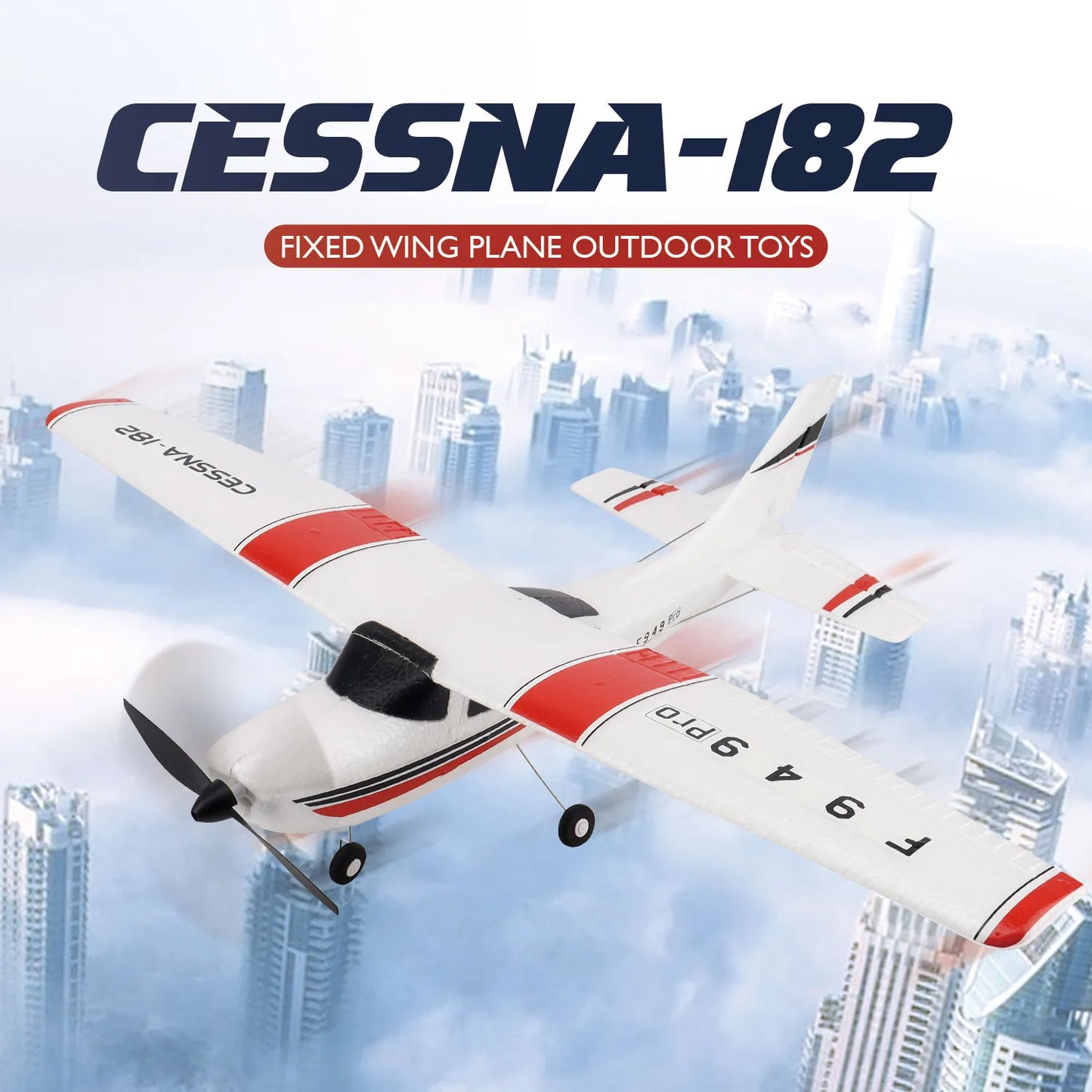 2.4G 3D6G 3Ch Cessna 182 RC Fixed Wing Airplane