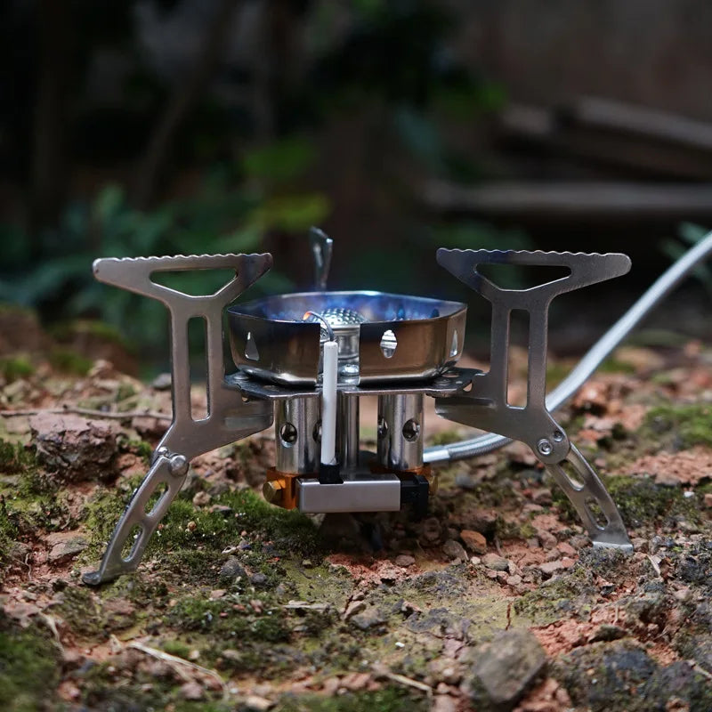 Outdoor Portable Three Head Windproof Camping Stove