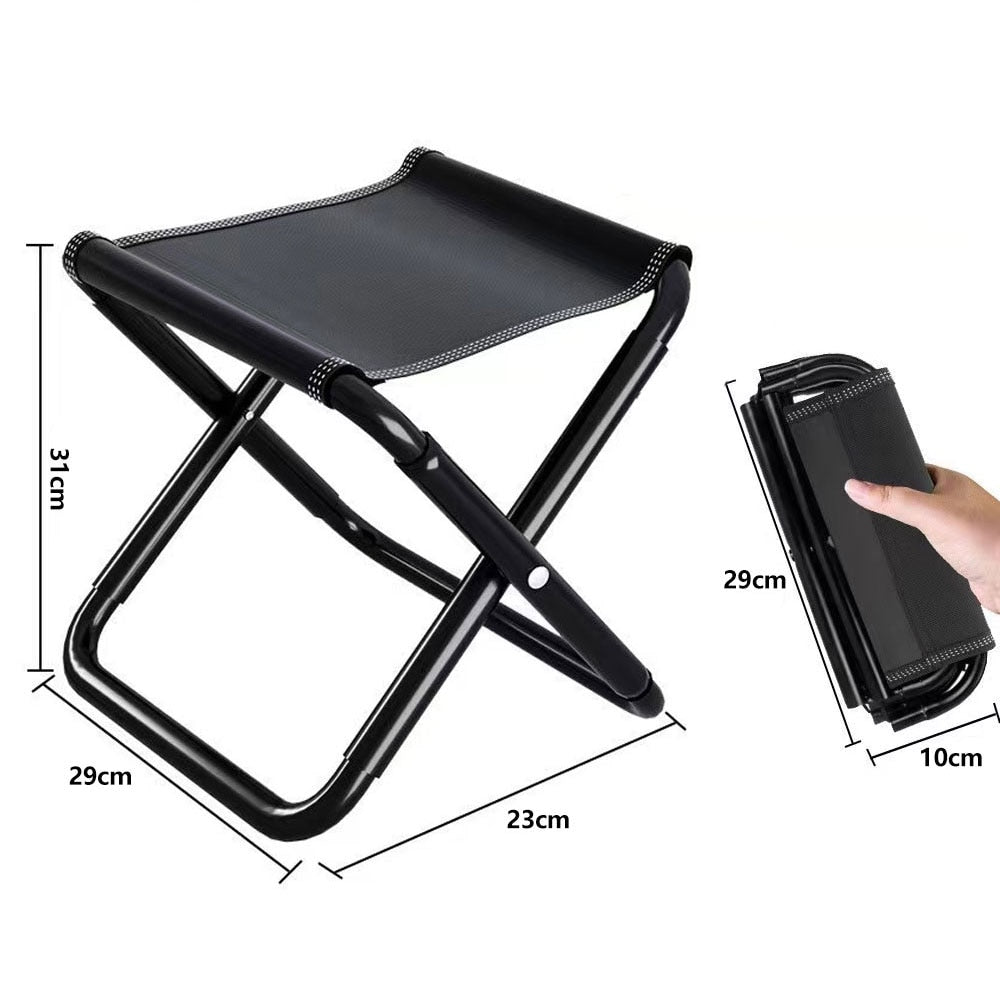 Outdoor Portable Folding Aluminum Backpackable Hiking and Camping Stool