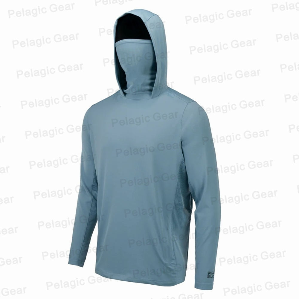 Pelagic Summer Long Sleeve UPF50 Quick Dry Breathable Hooded Anti-UV Fishing Shirt