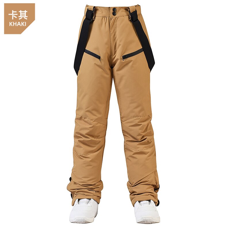 Women Windproof Waterproof Ski and Snowboarding High Quality Suspenders Pants