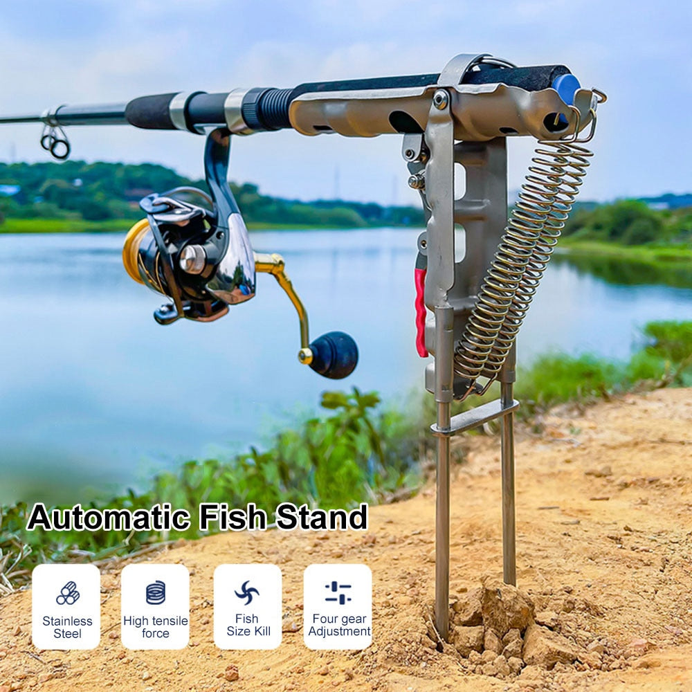 Automatic Fishing Bracket Sea Pole Throwing Rod To Insert Spring Bracket Rod Pole Lifter Fishing Gear Fishing Tools