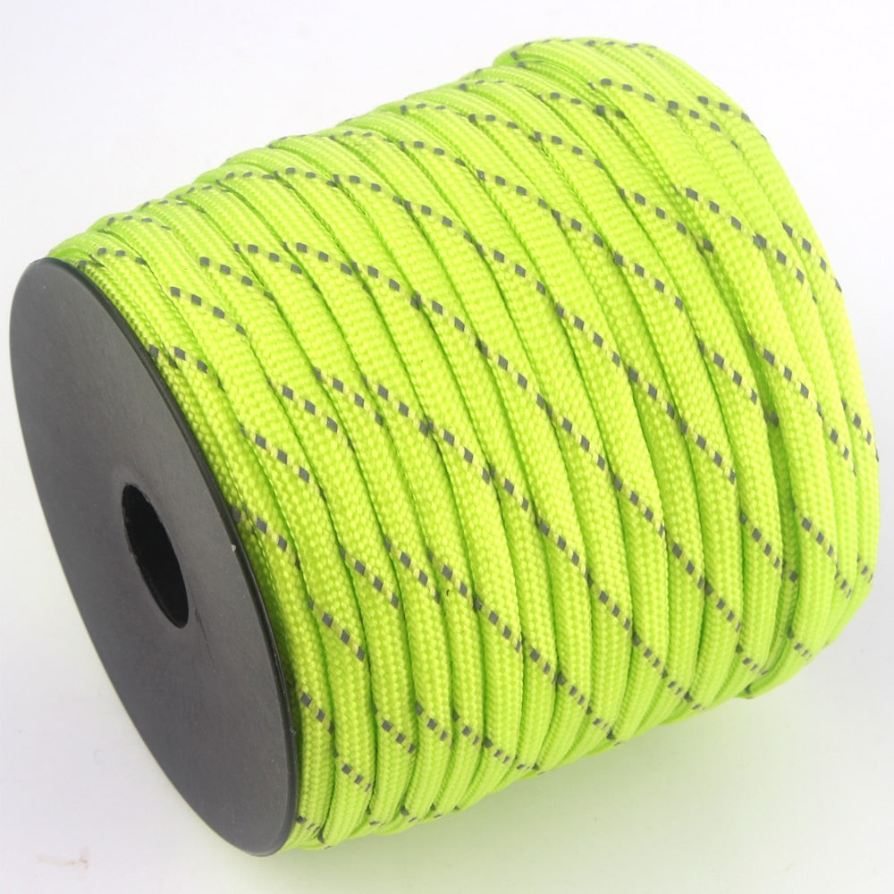 100M 7 cores 4mm Reflective Paracord Outdoor