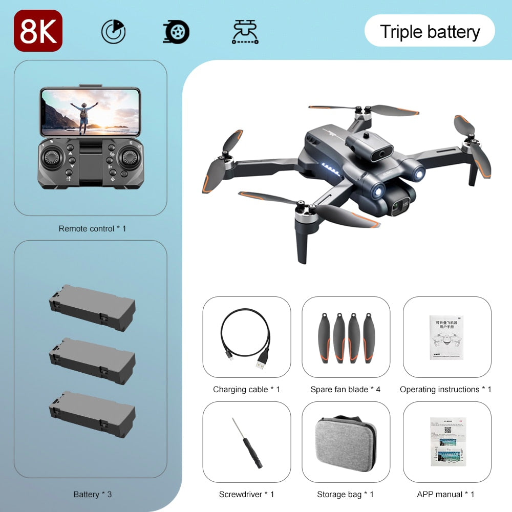 Lenovo 8K/4K Professional HD Aerial Photography Obstacle Avoidance Quadcopter