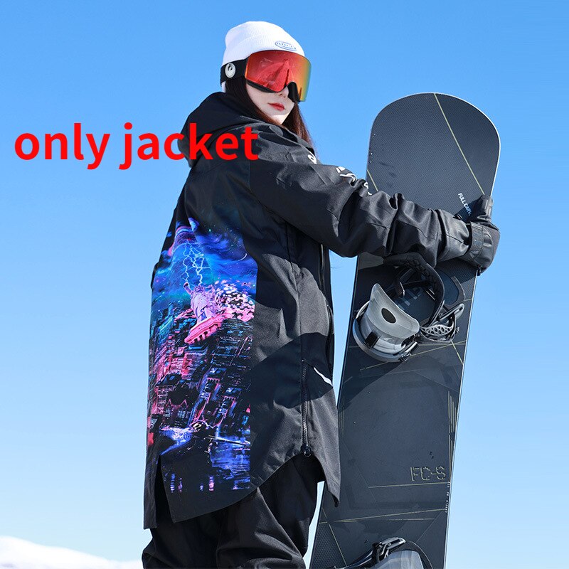 Men Women Windproof Waterproof Winter Sports Oversize Snow Suit