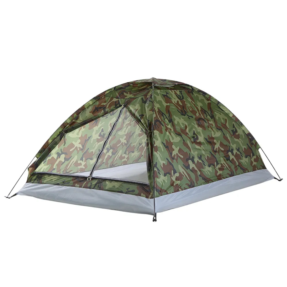 Waterproof Windproof UV Sunshade 1/2 Person Single Layer Outdoor Camouflage Tent