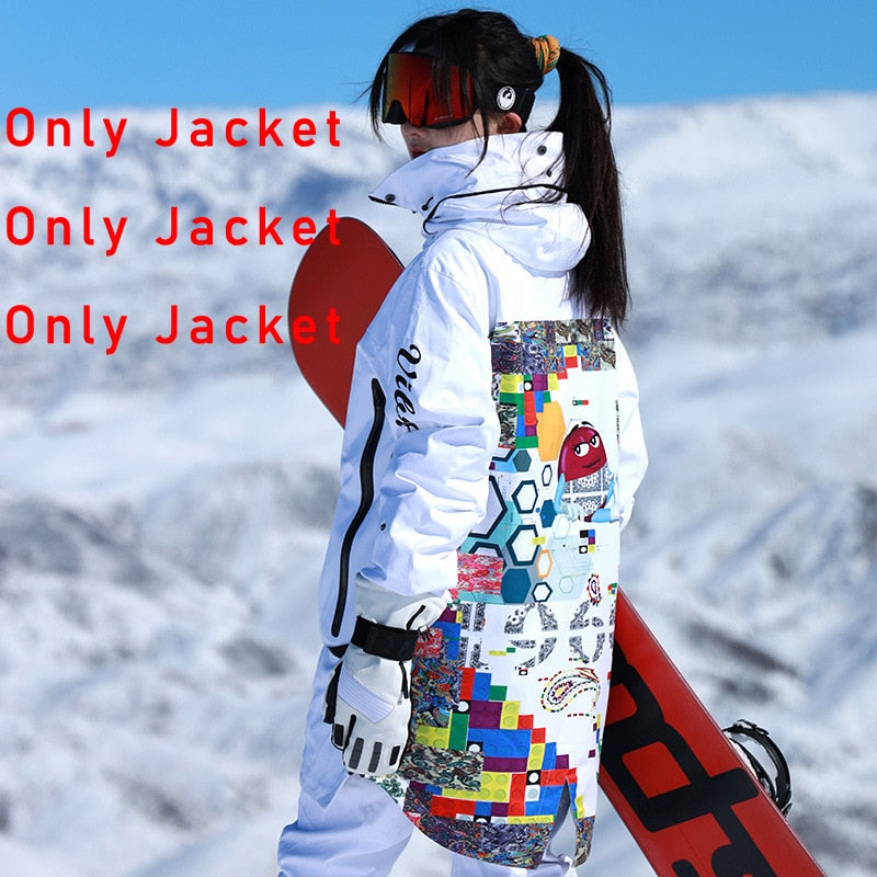 Men Women Windproof Waterproof Winter Sports Oversize Snow Suit